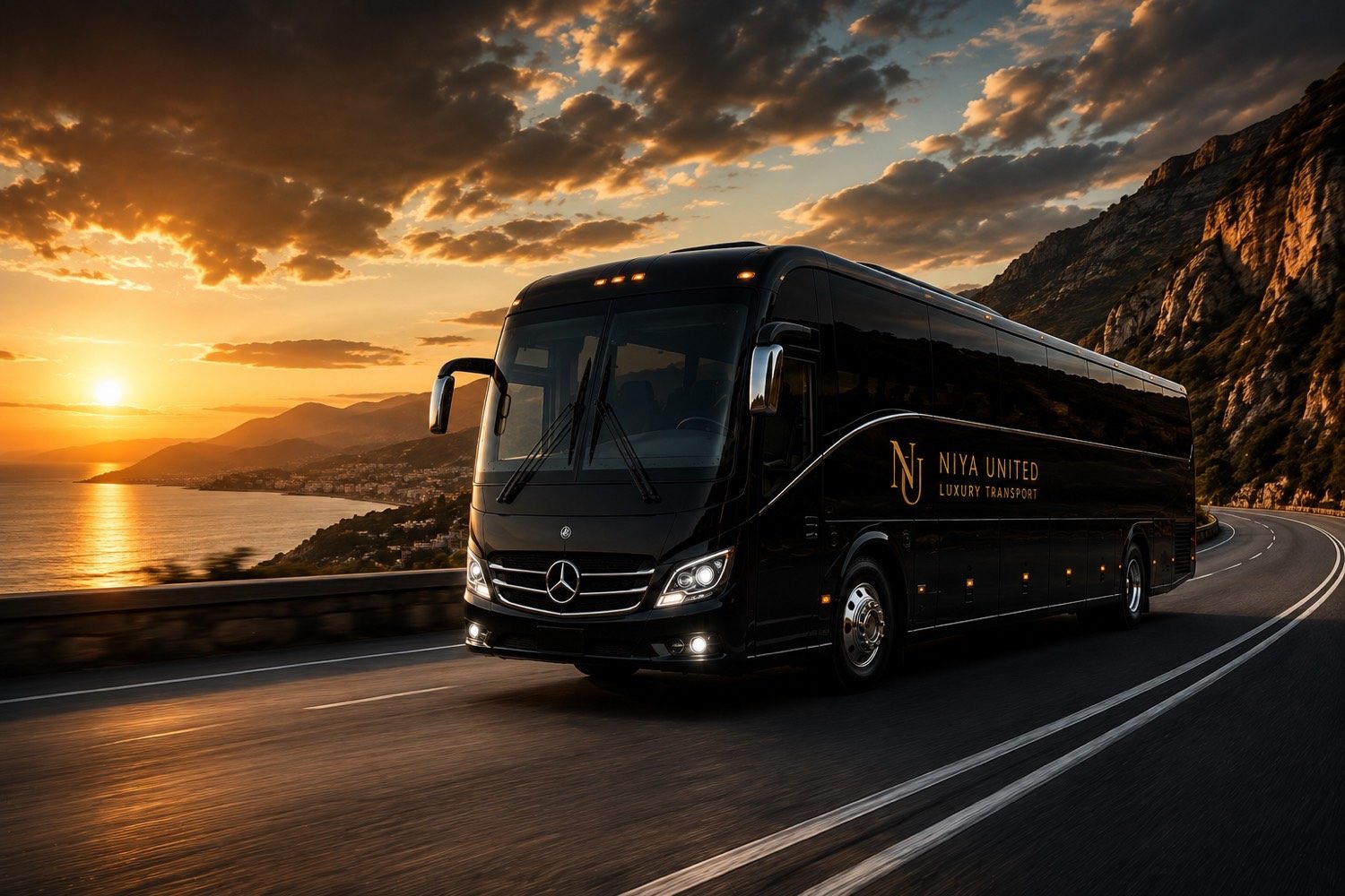 Niya United executive bus coastal route